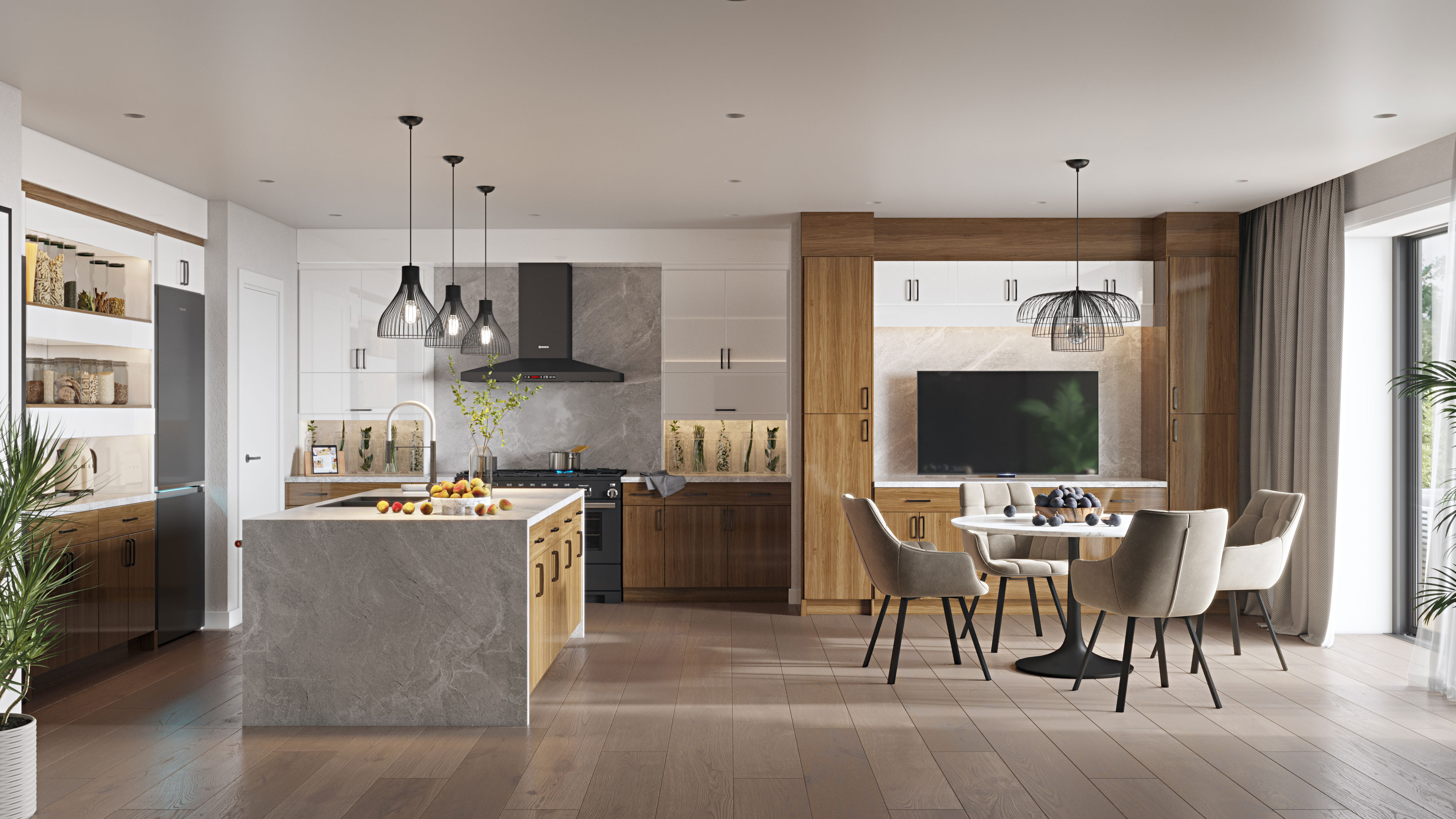 Milano walnut kitchen