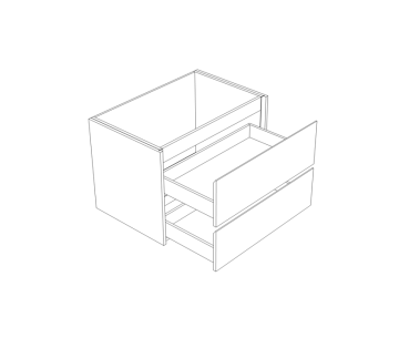 Oak Floating drawer bank W30 H25 D21