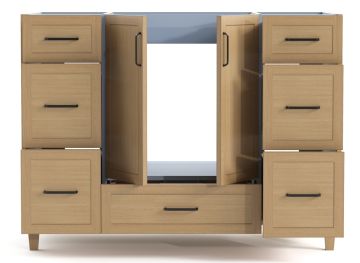 two doors and seven drawers