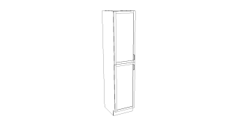 Linen tower storage cabinet. W: 18", H: 84", D: 21"