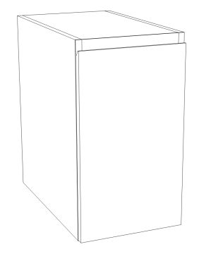 Oak Floating door cabinet W15 H25 D21