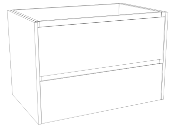 Oak Floating vanity W36 X H 25 D21
