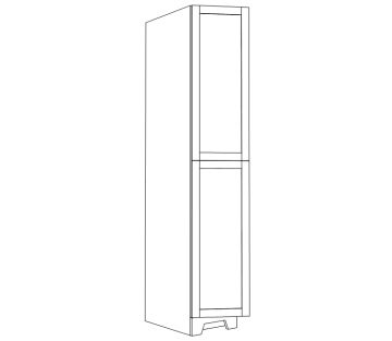 Linen tower storage cabinet. W: 15", H: 84", D: 21"
