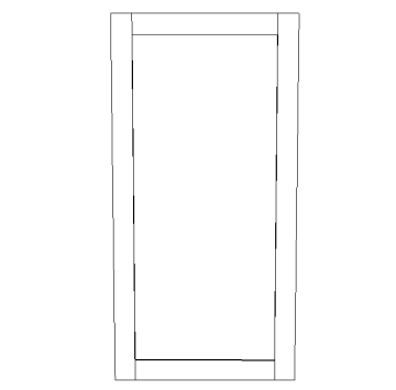 W18" H36" D9" Single door wall unit-Left